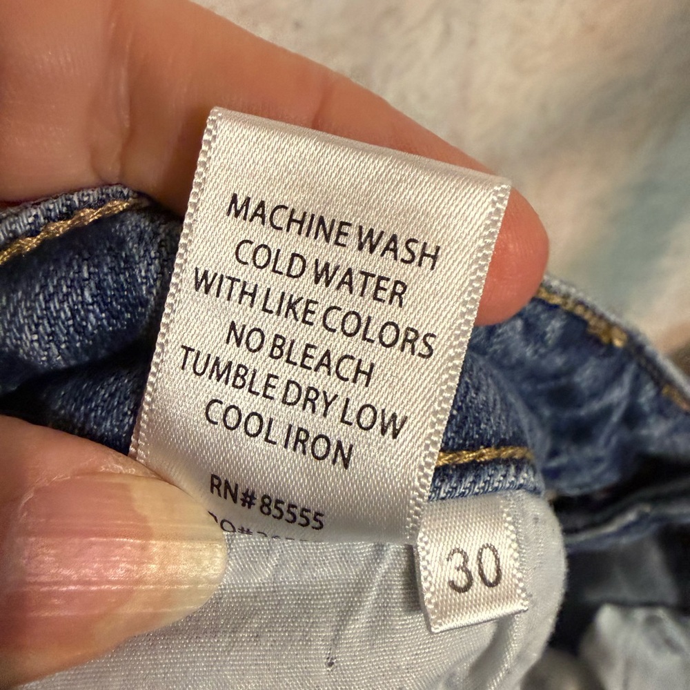 Pistola Demin Dark Blue Straight Leg Mid Rise, Distressed Jeans, Sz 30 X 26 - Picture 9 of 9